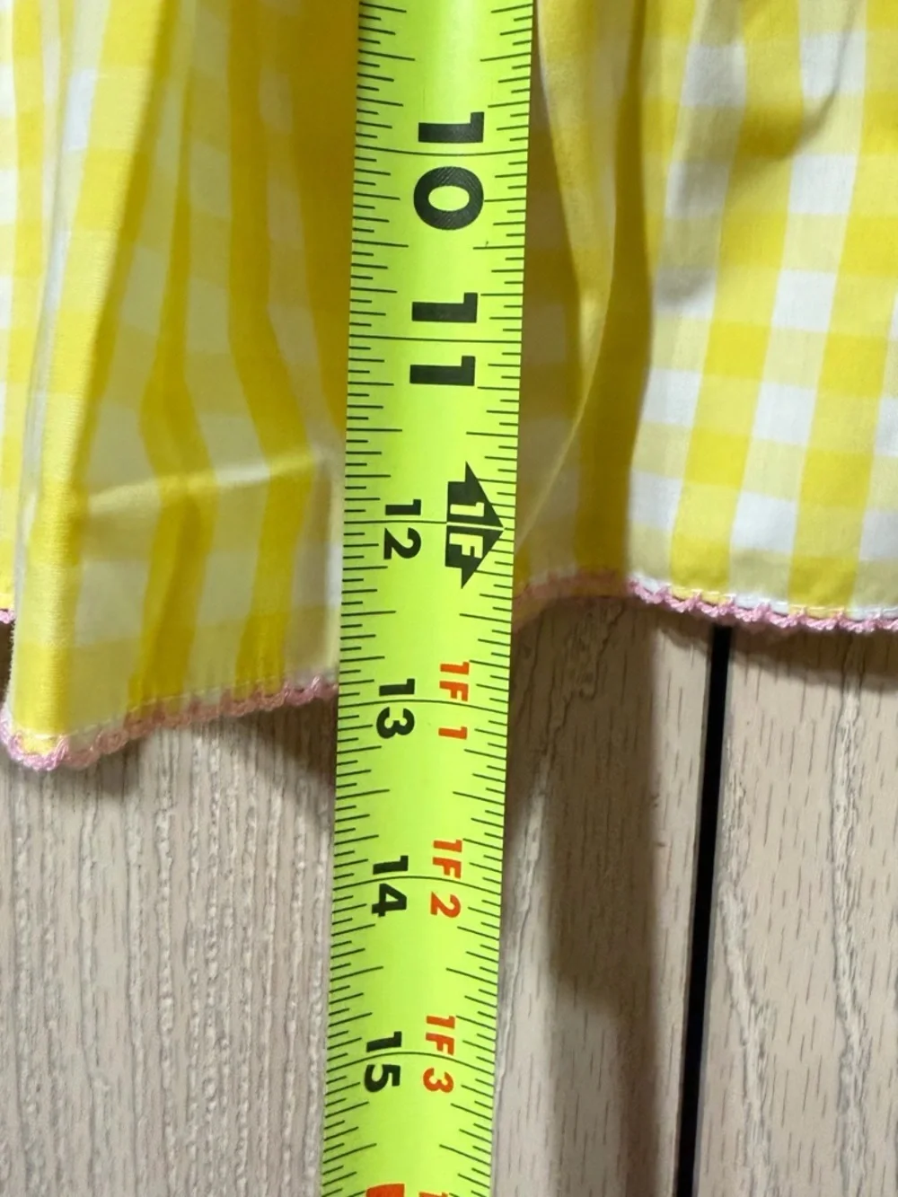 Yellow Gingham Smocked Girls' Skirt